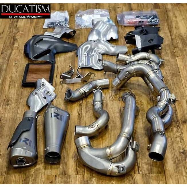 Stock Italy DUCATI Panigale V4 2022-2023 Full Exhaust Akrapovic PanigaleV4 AKRAPOVIC 96482081A Ducati Performance Genuine Product
