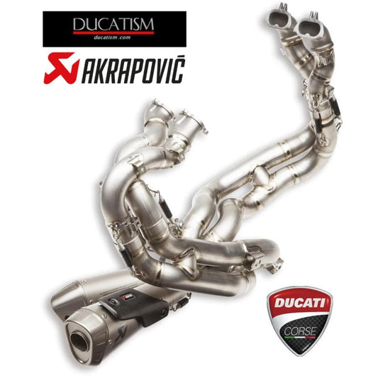 イタリア在庫あり DUCATI 2020-2022 ストリートファイターV4 フルエキゾースト Akrapovic 96481653AA ドゥカティ DP純正品 アクラポ