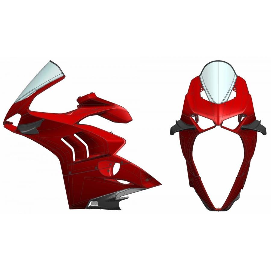 DUCATI パニガーレ V4R プラスチック製 ウィング 左右set Panigale V4/V4S 2020~ 97180841AA ドゥカティ 純正品 96981311AA