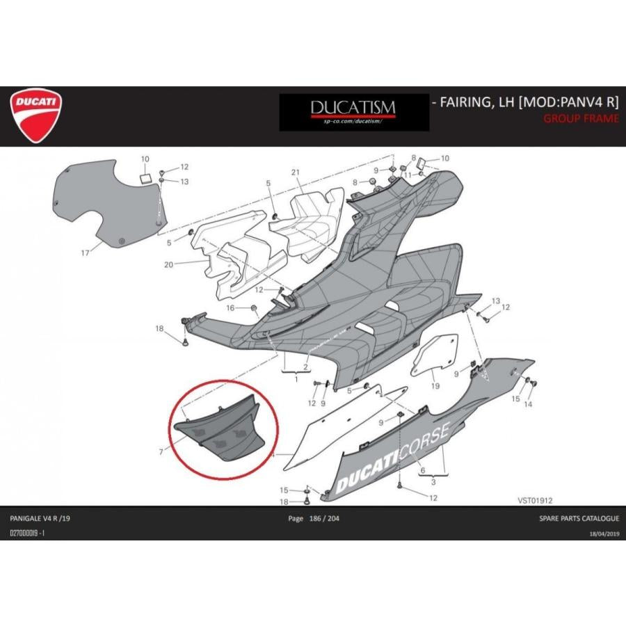 DUCATI パニガーレ V4R プラスチック製 ウィング 左右set Panigale V4/V4S 2020~ 97180841AA ドゥカティ 純正品 96981311AA