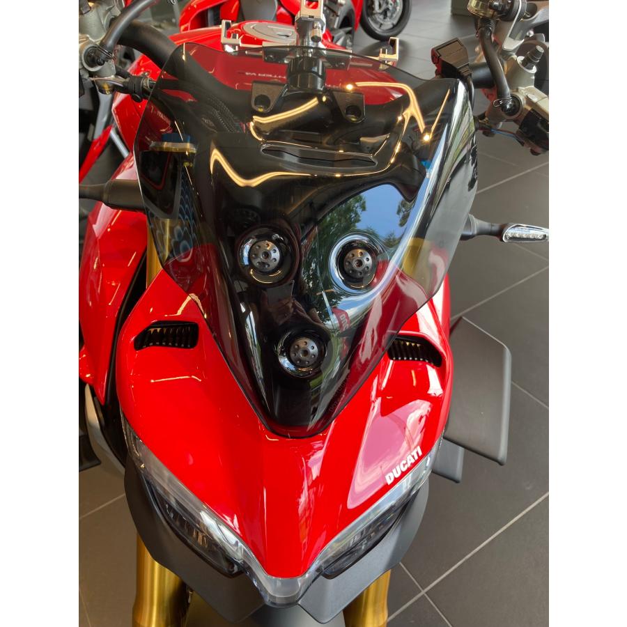 DUCATI StreetFighterV2 大型ヘッドライトフェアリング スモークウィンドスクリーン ドゥカティ ストリートファイターV2 DP純正品 97181041AA