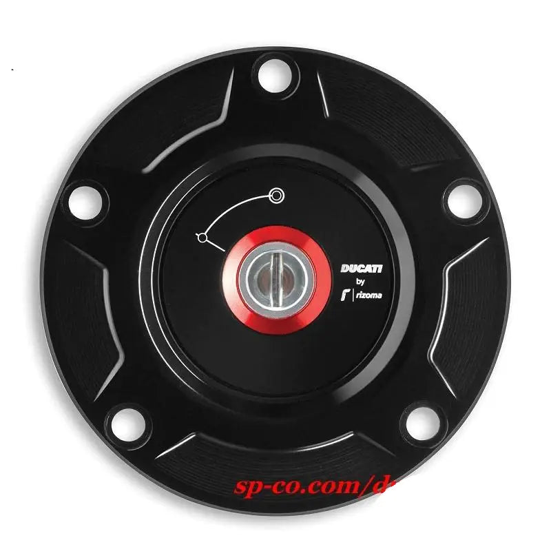 DUCATI Panigale V4/1299/1199 Billet Filler Plug Ducati Genuine Panigale StreetFighterV4 Rizoma Tank Cap 97780051BA Black