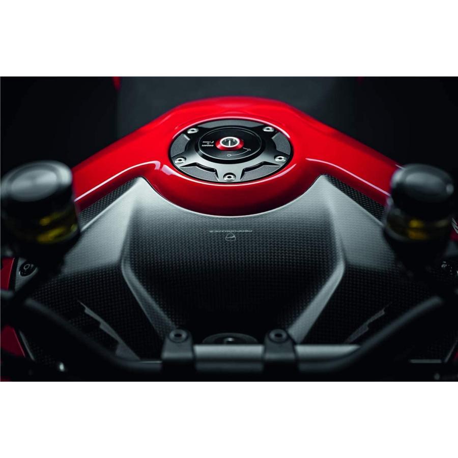 DUCATI Panigale V4/1299/1199 Billet Filler Plug Ducati Genuine Panigale StreetFighterV4 Rizoma Tank Cap 97780051BA Black