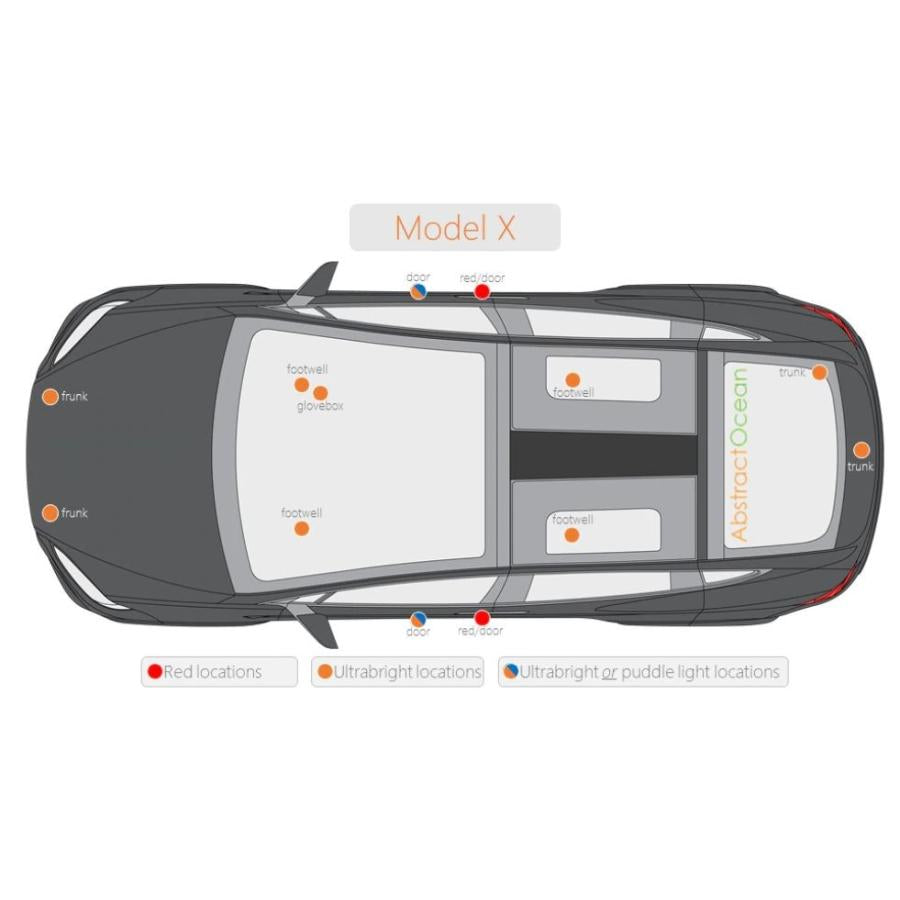 In Stock TESLA Model 3/S/X High Brightness LED Interior Light Abstract Oceans Genuine Product White/Red/Blue Trunk Door etc. Tesla Model S/3/X (2014-2022) Price for 1