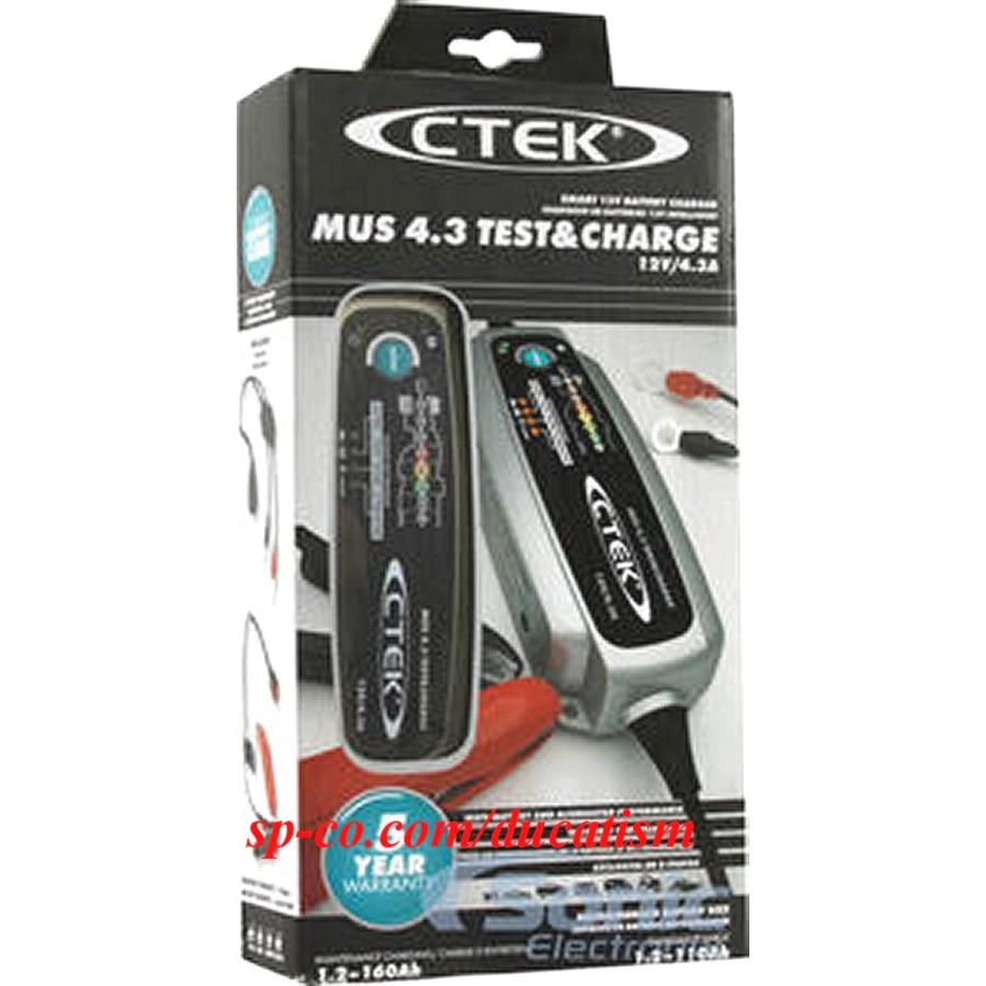 あすつく CTEK MUS4.3 TEST&CHARGE シーテック 12V バッテリー充電器 テスト&チャージ バッテリーテスター 1年保証