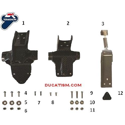 イタリア在庫あり テルミニョーニ パニガーレV4 D182PT カーボンナンバーホルダー DUCATI PanigaleV4 V4Rイタリア Termignoni 純正品