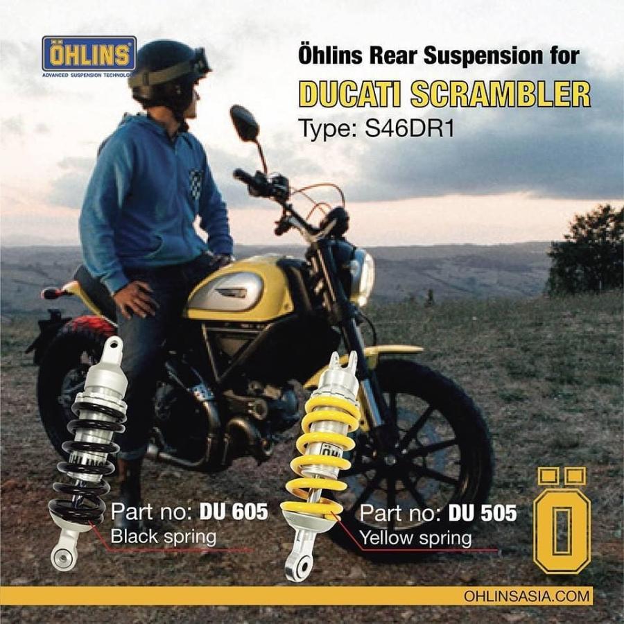 In stock in Italy DU615 OHLINS Rear Suspension DUCATI Scrambler 2015-2020 Ducati Scrambler Blackline
