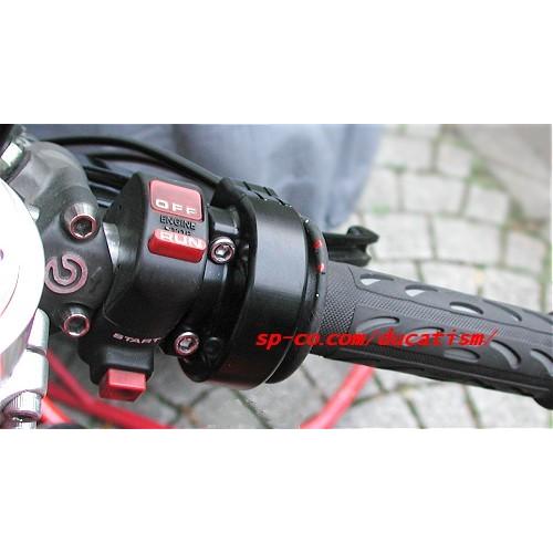 希少 DUCATISM ドゥカティ 750F1/F3 900ss M900他 独立タイプFCR専用 2本引きスロットルホルダー ブラック 日本製