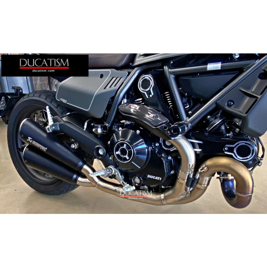 Ducati Scrambler 800 2021-2022 Euro5 Silencer Carbon Heat Guard P-HSD12E3 Akrapovic DUCATI SCRAMBLER S-D8SO6-ISSSBL