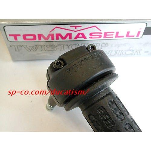トマゼリ TOMMASELLI DAYTONA 2C 2本引き スロットル DUCATI F1/F3/Bevel クロームメッキ/ブラック デイトナ2c