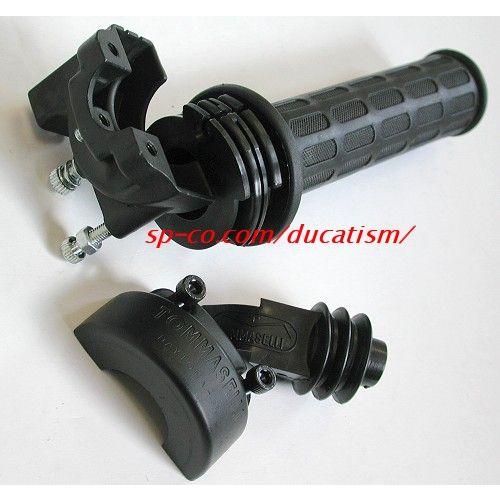 トマゼリ TOMMASELLI DAYTONA 2C 2本引き スロットル DUCATI F1/F3/Bevel クロームメッキ/ブラック デイトナ2c