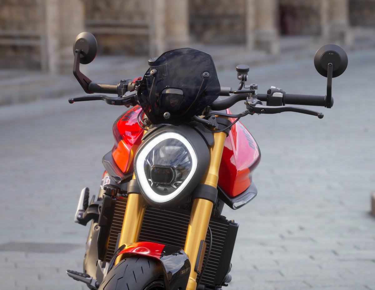 DUCATI ハンドルバー リアビューミラー ドゥカティ パフォーマンス 純正 左右共通 96881191AA Rizoma ブラック バーエンド ミラー