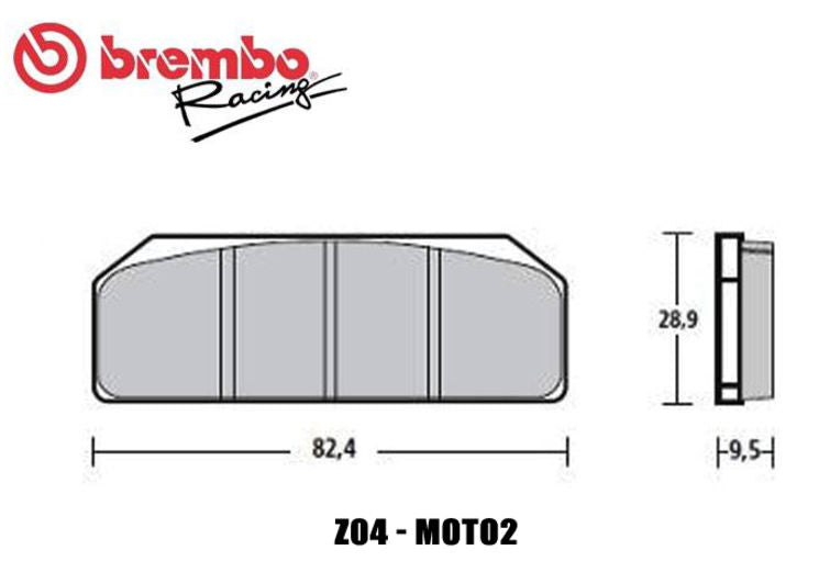 イタリア在庫あり brembo Z04 ブレーキパッド P4 34/38 07835424 Racing ブレンボキャリパー brake pad GP4-PR