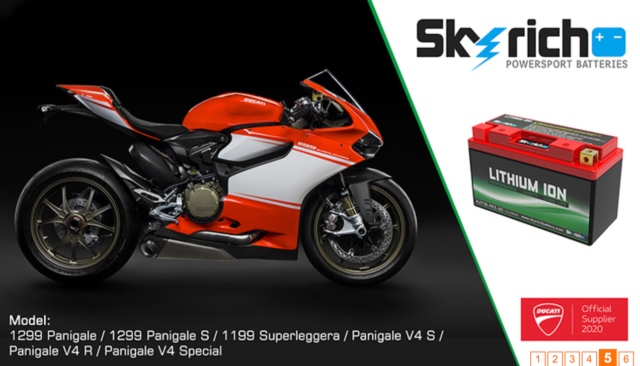 国内在庫あり Skyrich HJTX14H-FP リチウムイオンバッテリー YTX12-BS、YTX14-BS 互換 LiFePo4 ducati