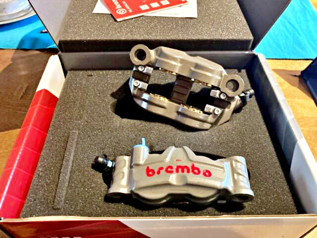 brembo GP4-RR 2020 radial monoblock CNC caliper left and right set hard anodized 108mm Brembo Racing XB9L2A1