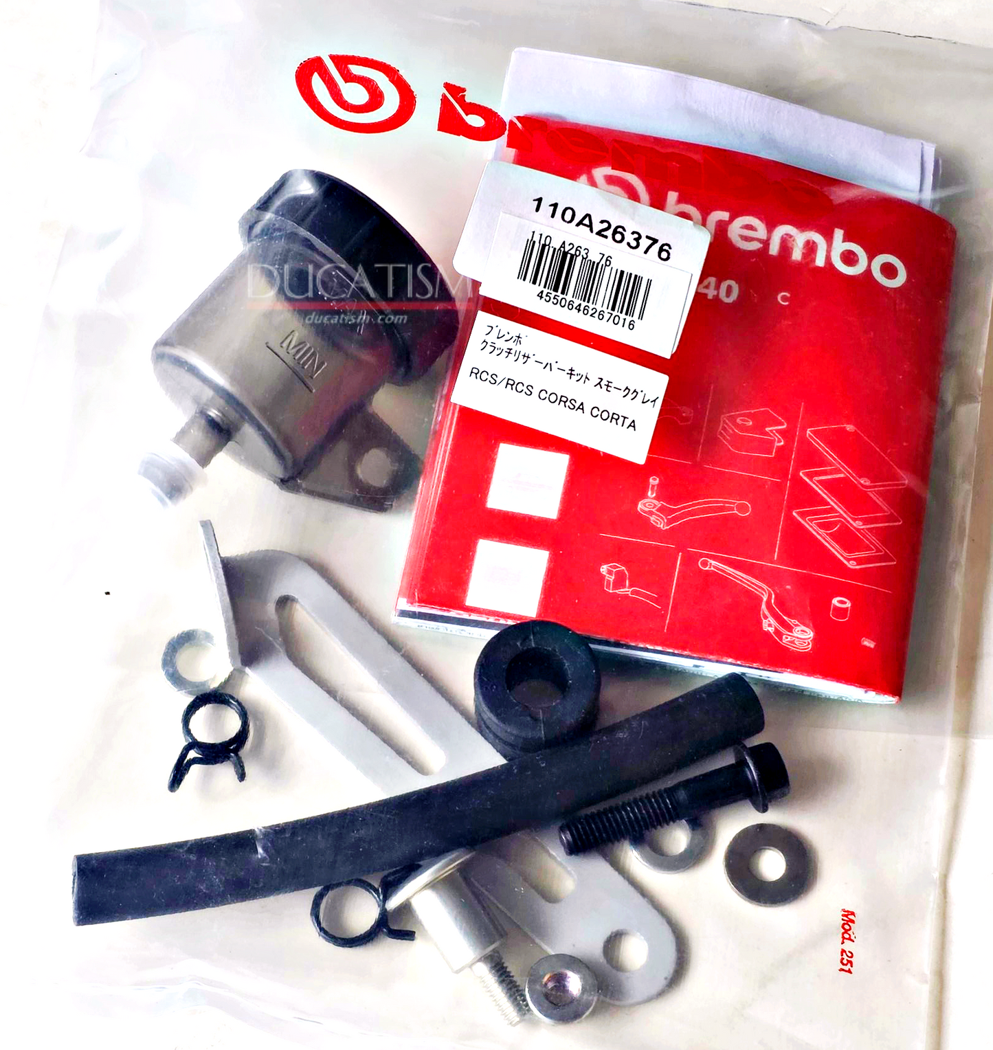 In stock Brembo Clutch Reservoir Mounting Kit Smoke Gray RCS S15 Tank Kit 110.A263.86SG