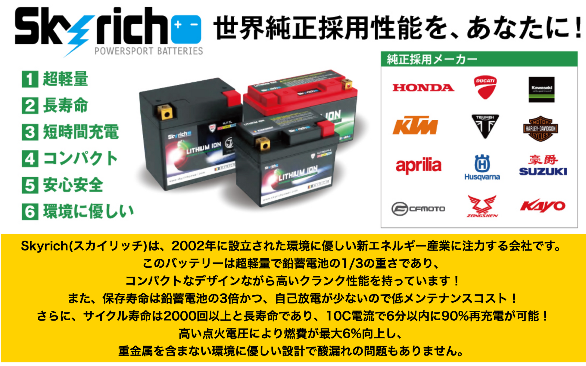 国内在庫あり Skyrich HJT12B-FP DUCATI リチウム イオン バッテリー 国内在庫あり Skyrich HJT12B-FP DUCATI リチウム イオン バッテリー