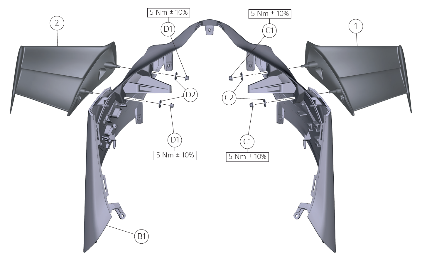 DUCATI 2026 Panigale V4R カーボン製 ウィングセット 96982281AA 2026パニガーレV4R  DP純正