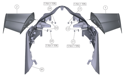 DUCATI 2026 Panigale V4R カーボン製 ウィングセット 96982281AA 2026パニガーレV4R  DP純正