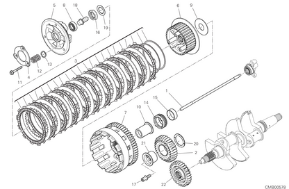 DUCATI 純正 Panigale V4S 湿式クラッチディスク 19020361D Streetfighter V4S 2018-2025