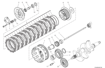 Genuine DUCATI Panigale V2 Wet Clutch Disc 19020591A -2025 Desert X Monster SP Scrambler