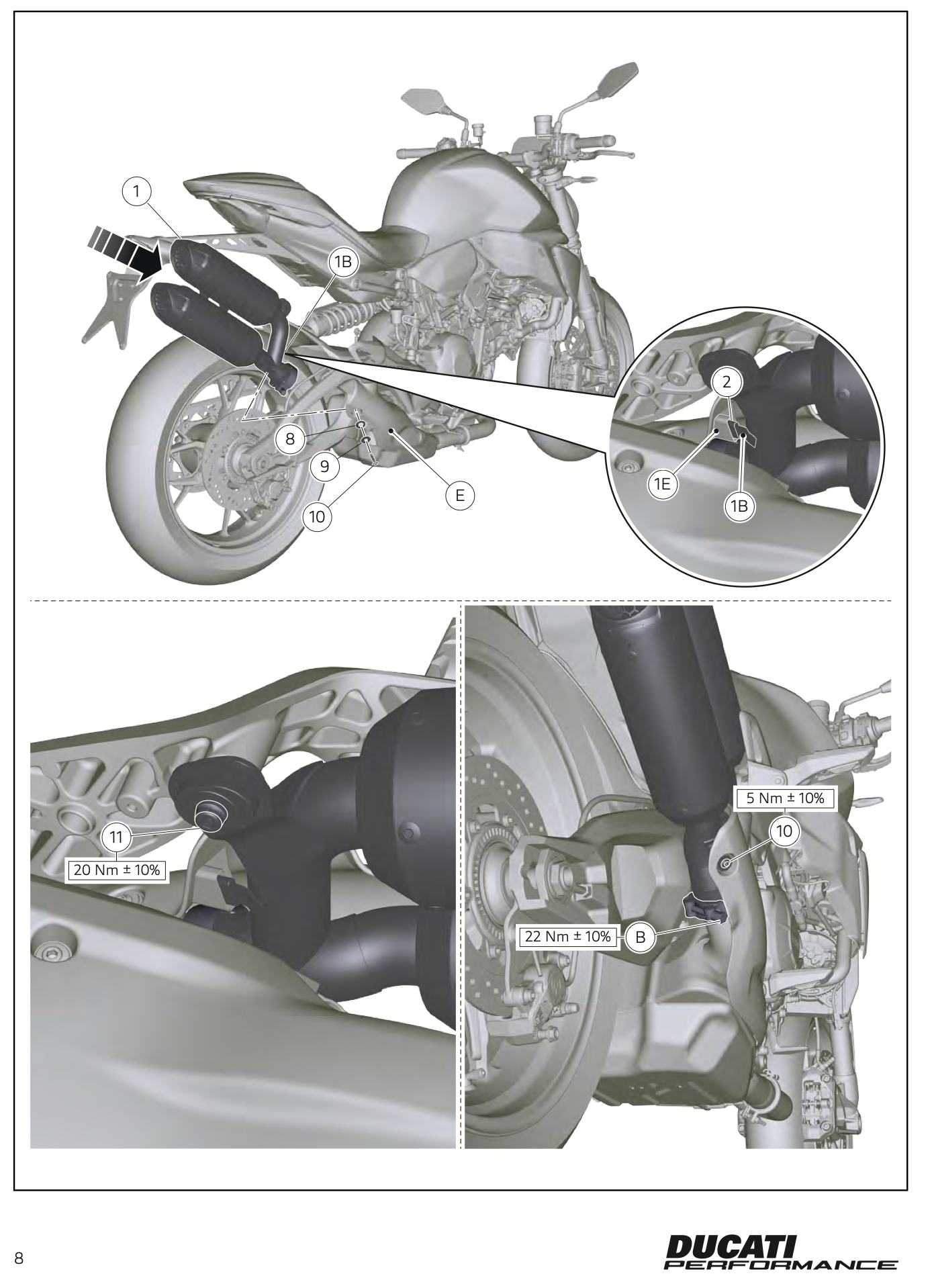 TERMIGNONI 2026 DUCATI MONSTER EU Certified Silencer 96482731AA