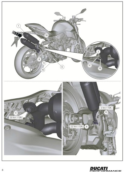 TERMIGNONI 2026 DUCATI MONSTER EU Certified Silencer 96482731AA