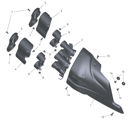 Silencer cover for DUCATI Diavel V4 2023 compliant exhaust 96482211AA Ducati Diavel V4 Akrapovic