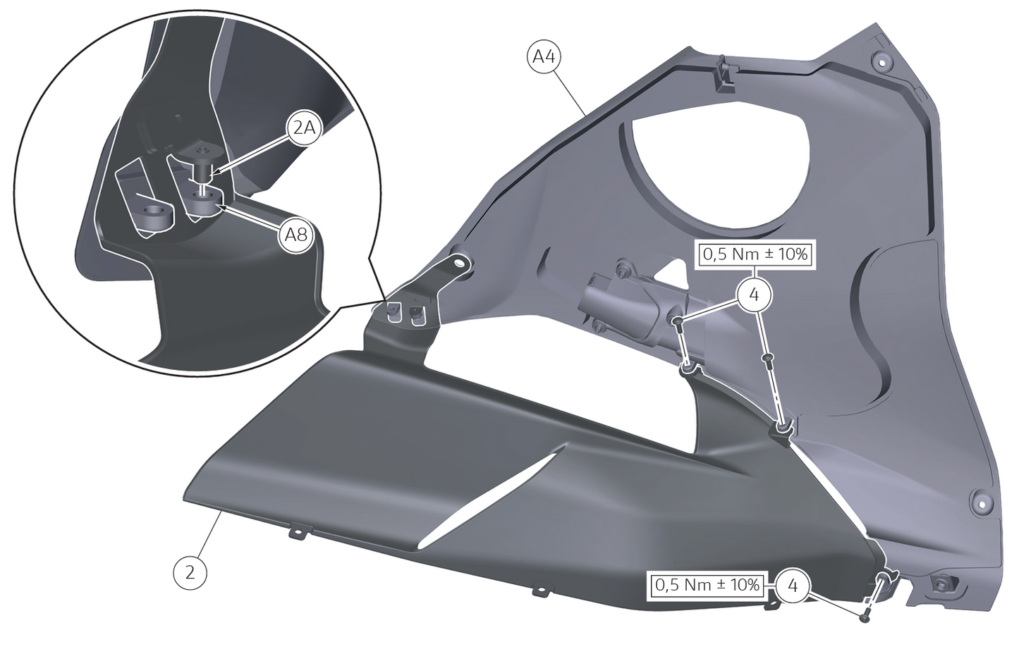 DUCATI 2025-2026 Panigale V4 Carbon Racing Lower Fairing Set for Akrapovič Full Exhaust / Silencer 96982291AA DP Genuine