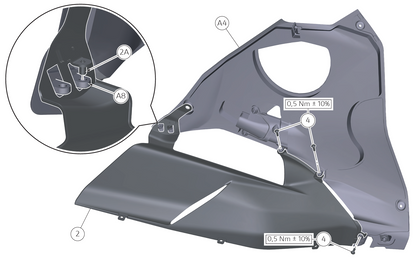 DUCATI 2025-2026 Panigale V4 Carbon Racing Lower Fairing Set for Akrapovič Full Exhaust / Silencer 96982291AA DP Genuine