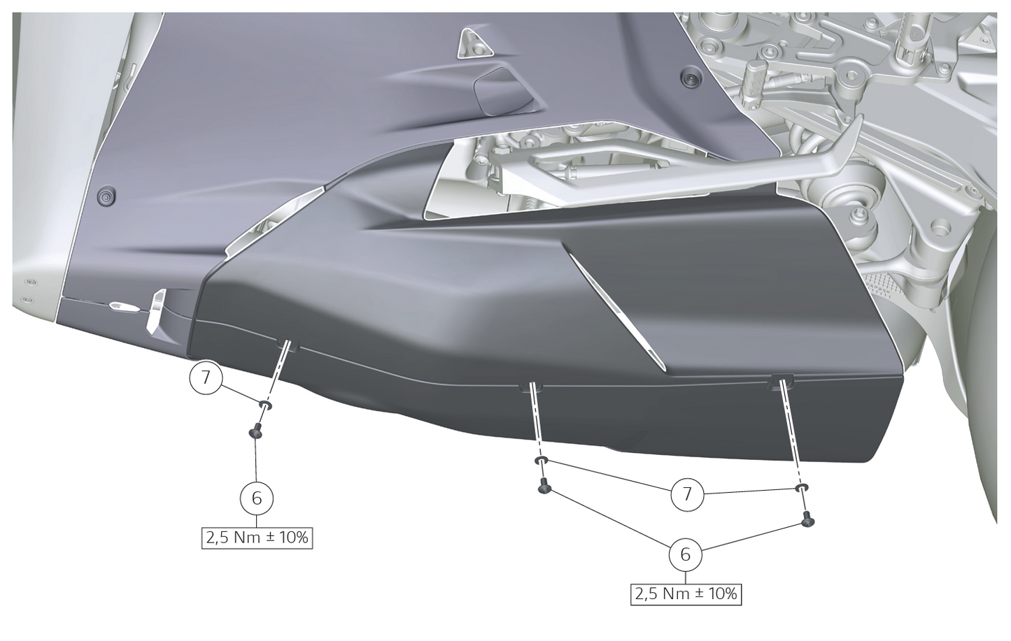 DUCATI 2025-2026 Panigale V4 Carbon Racing Lower Fairing Set for Akrapovič Full Exhaust / Silencer 96982291AA DP Genuine