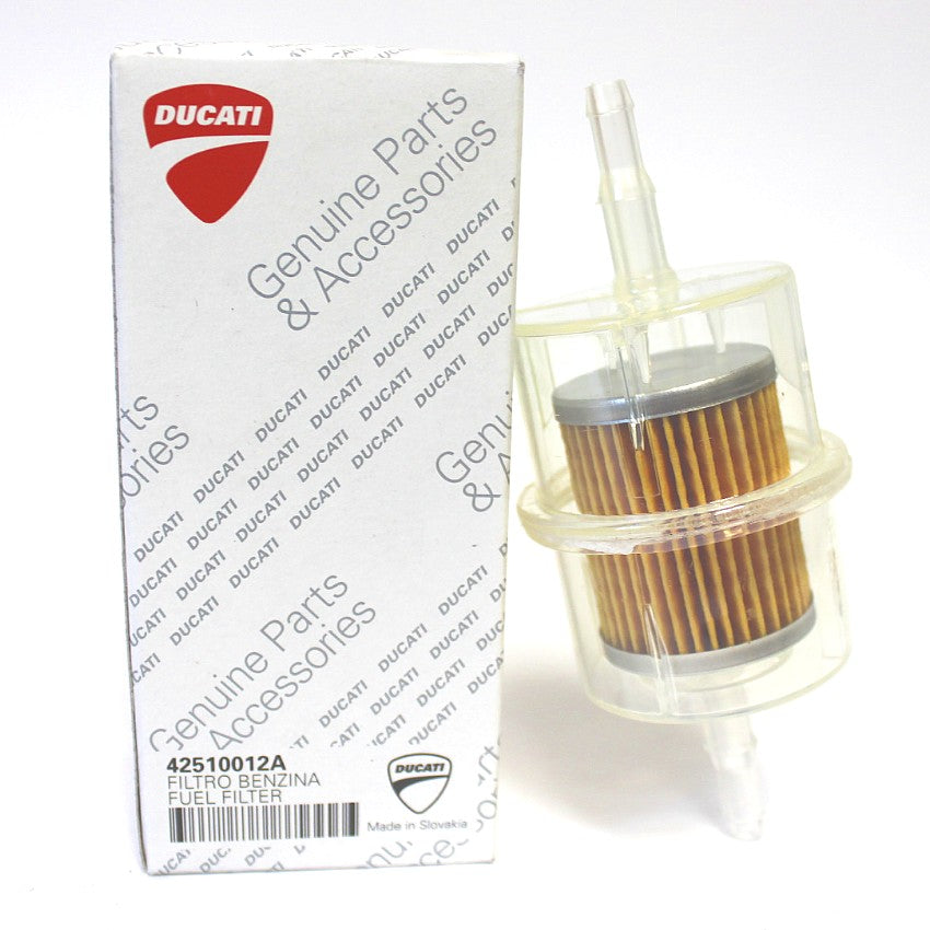 Genuine DUCATI Fuel Filter 96482501AA for 900SS and 400SS carburetor models. Genuine Ducati part.