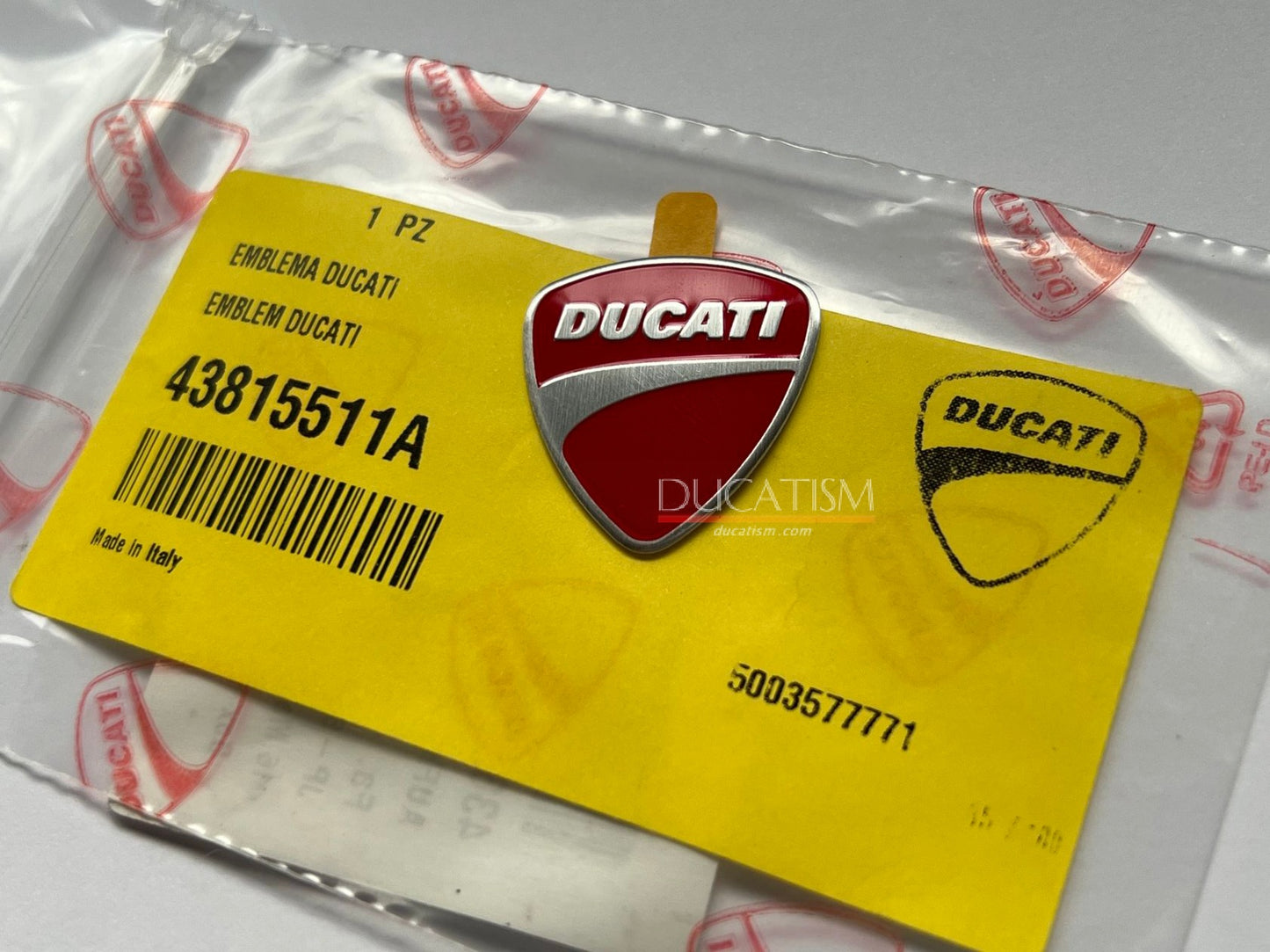 DUCATI genuine logo metal sticker Ducati 3D emblem decal DUCATI 3D LOGO DECAL 43814751A