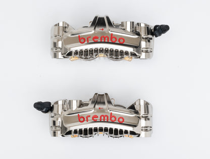 brembo GP4-MS HP radial monoblock CNC caliper left and right set nickel coat 108mm pitch 220.D600.30 brembo racing 220D60030