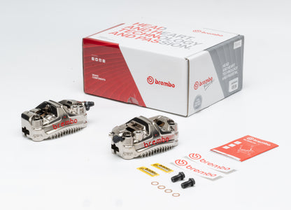 brembo GP4-MS HP radial monoblock CNC caliper left and right set nickel coat 108mm pitch 220.D600.30 brembo racing 220D60030