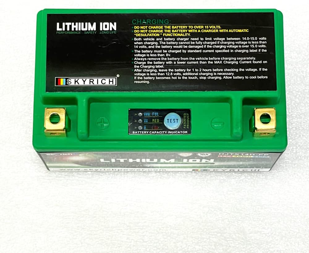 国内在庫あり Skyrich HJTX14H-FP リチウムイオンバッテリー  YTX12-BS、YTX14-BS 互換  LiFePo4 ducati