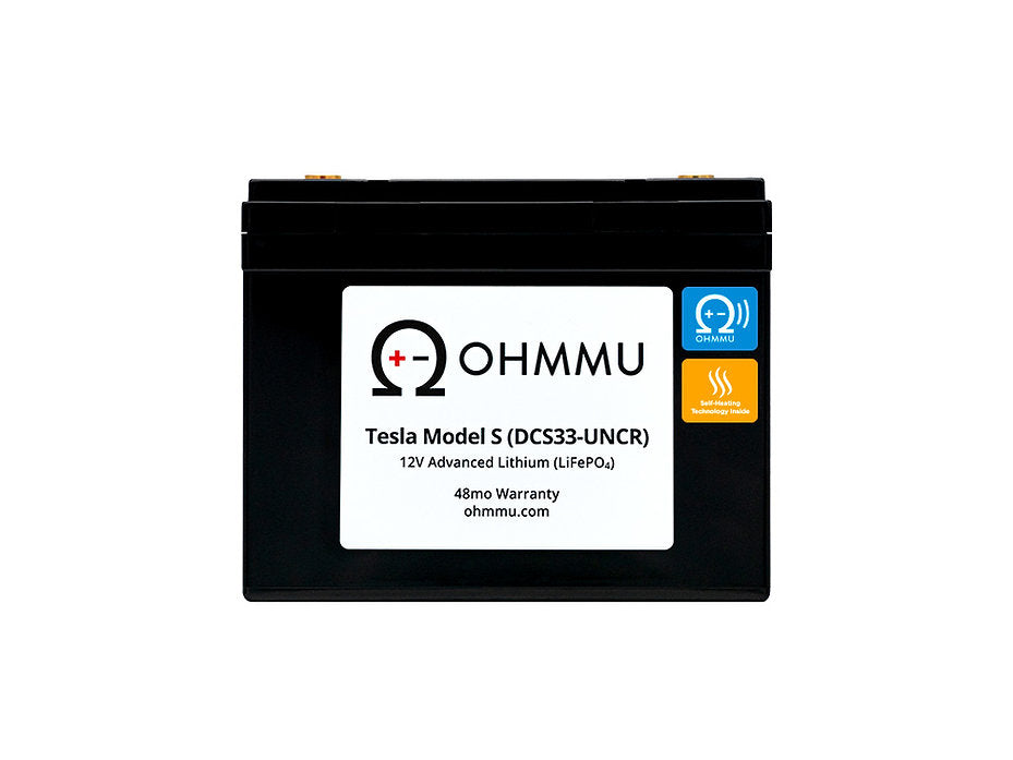 米国在庫あり OHMMU テスラ モデルS 用 12Vリチウムバッテリー Lithium Battery for TESLA ModelS T1230S-B/T1230S-BH