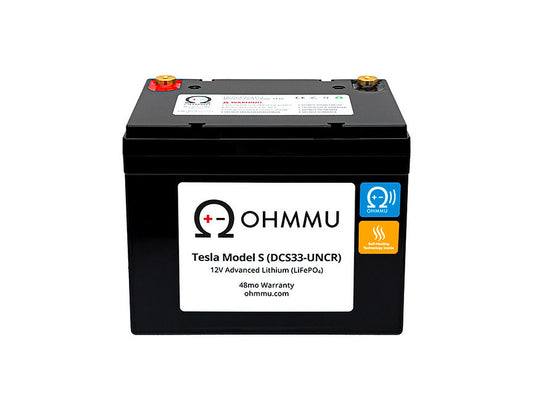 米国在庫あり OHMMU テスラ モデルS 用 12Vリチウムバッテリー Lithium Battery for TESLA ModelS T1230S-B/T1230S-BH