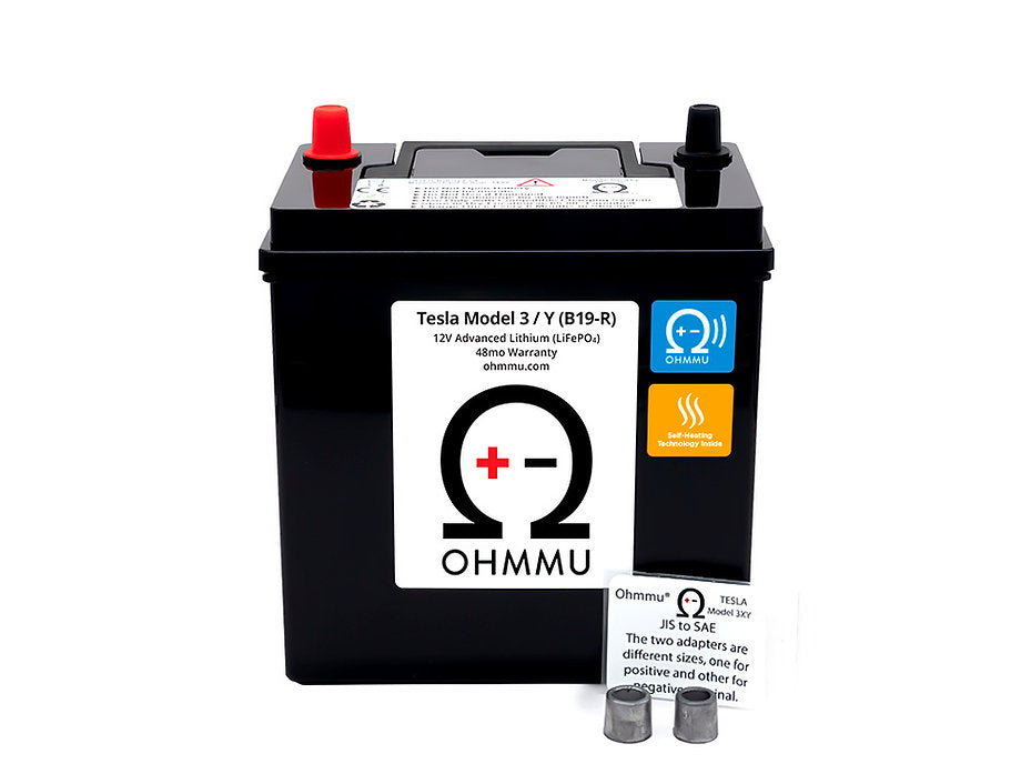 米国在庫あり Ohmmu テスラ 2019-2021年 モデル3 用 Bluetooth 対応 12Vリチウムバッテリー Lithium Battery for TESLA Model3 T12403-BH