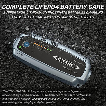 CTEK LITHIUM US 1年保証付 2024年最新 リチウムバッテリーチャージャー＆メンテナー  56-926 12V充電器 シーテック 日本語説明書付属