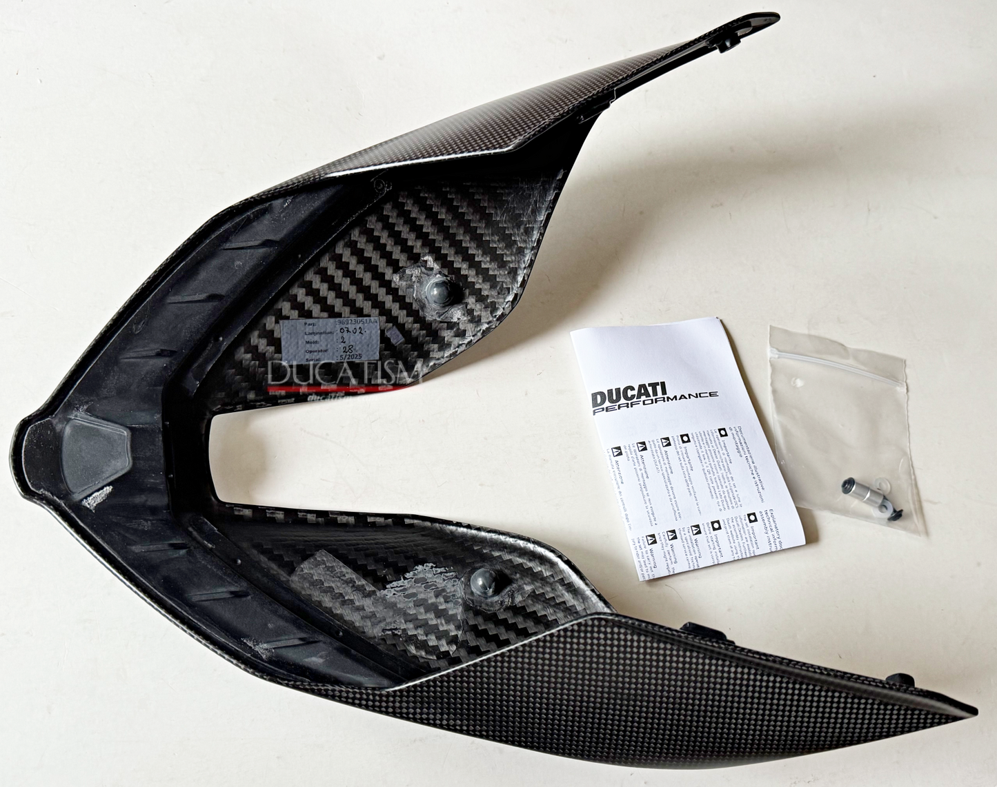 DUCATI 2025-2026 Panigale V4 Carbon Fiber Single Seat Tail Guard for Ducati Panigale V4R (Part Number 96981941AA) - Genuine DP Part