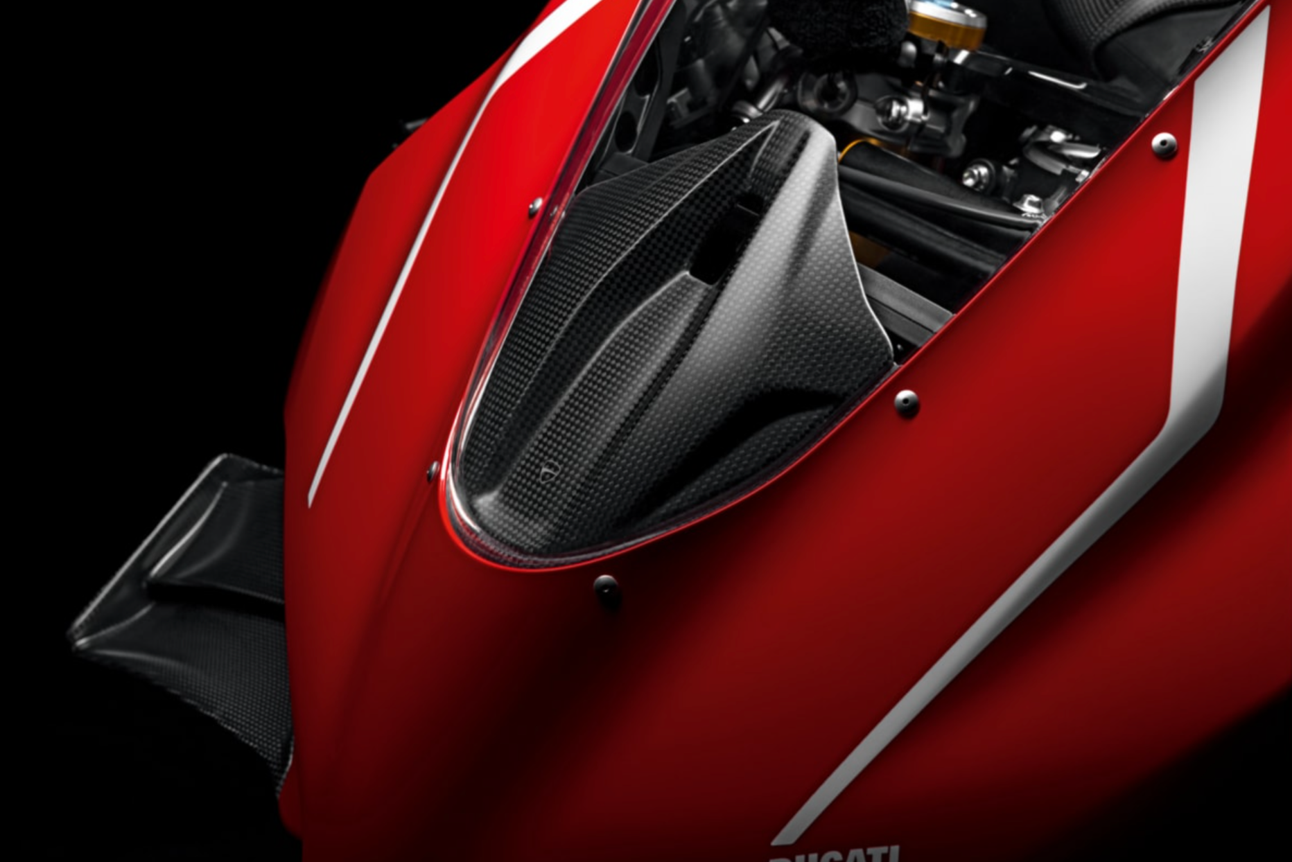 DUCATI ドゥカティ V4 96981742AA カーボン製フロントエアコンベヤー 