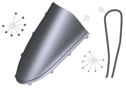 DUCATI 2025-2026 Panigale V4 Large Screen and Headlight Fairing (2026 V4R) 97181251AB