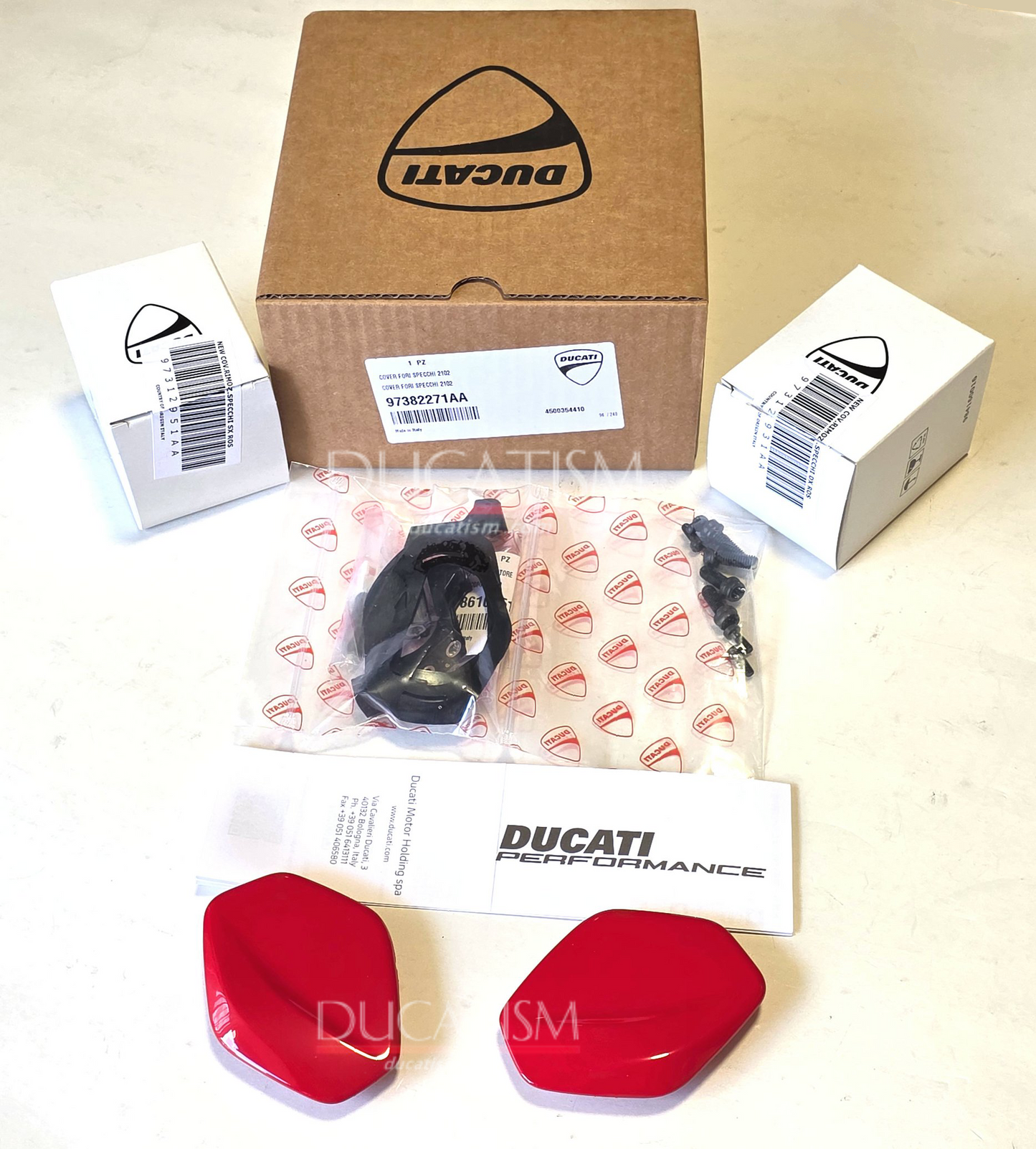 あすつく DUCATI 2025-2026 Panigale V2  ミラーホールカバー DP純正 ドゥカティ 97382271AA パニガーレ V2