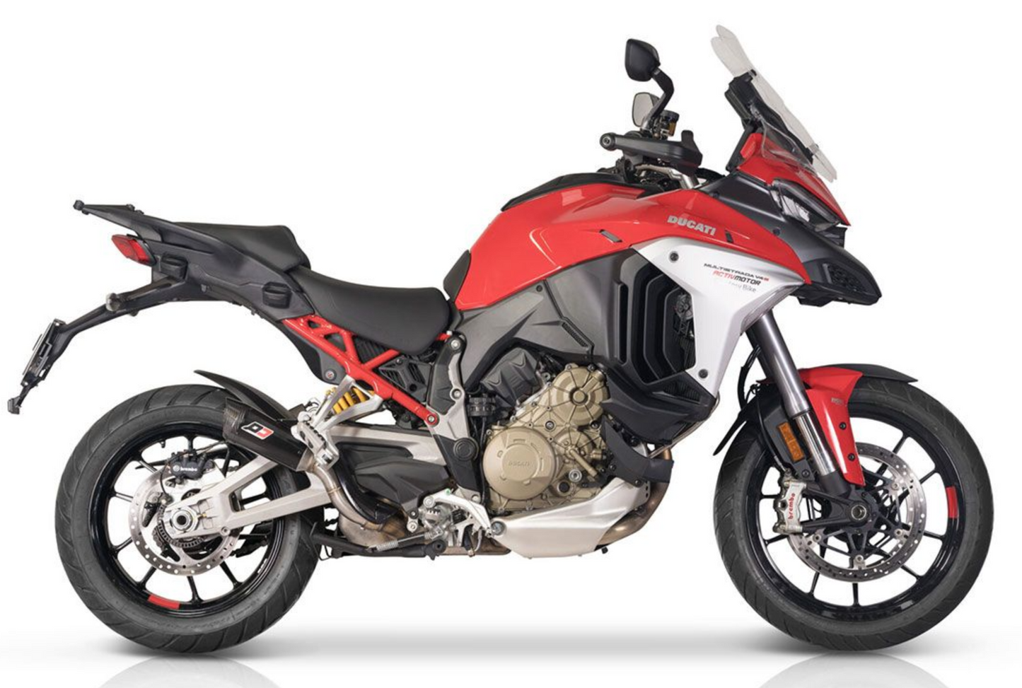 9/5イタリア在庫あり QD Exhaust GunShot Titanium Silencer Euro5 DUCATI MultiStrada V4 / S 2020-2024 ムルティストラーダ V4 サイレンサー