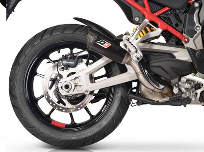 9/5イタリア在庫あり QD Exhaust GunShot Titanium Silencer Euro5 DUCATI MultiStrada V4 / S 2020-2024 ムルティストラーダ V4 サイレンサー