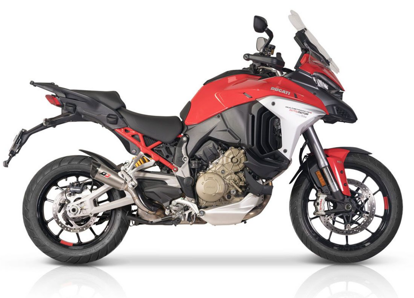 9/5イタリア在庫あり QD Exhaust GunShot Titanium Silencer Euro5 DUCATI MultiStrada V4 / S 2020-2024 ムルティストラーダ V4 サイレンサー