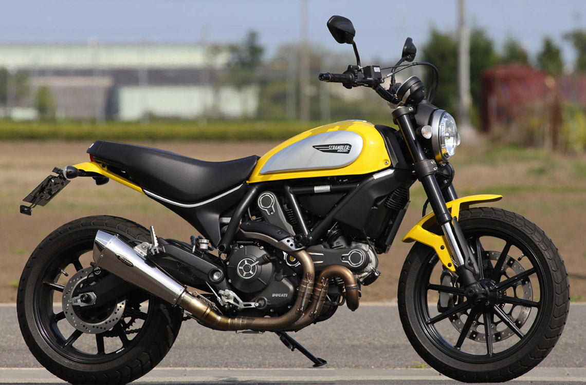 AELLA DUCATI SCRAMBLER AE-42020 スクランブラー サイレンサー(アップタイプ) 車検対応サイレンサー スリップ –  DUCATISM