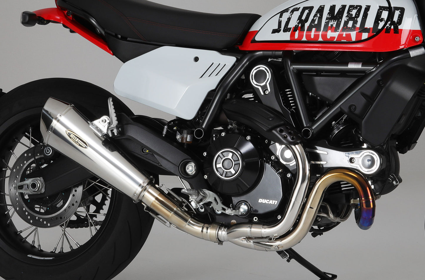 AELLA DUCATI SCRAMBLER AE-42027 スクランブラー 車検対応サイレンサー Scrambler800 2021～23 2BL-3K00 シルバー