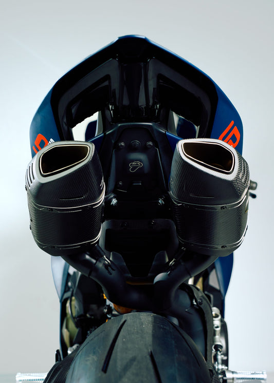 イタリア在庫あり 限定100 DUCATI 2025-2026 PanigaleV4 D23109400BCC CENTENARIO CARBON-STAINLESS STEEL BLACK RACING FULL EXHAUST Termignoni